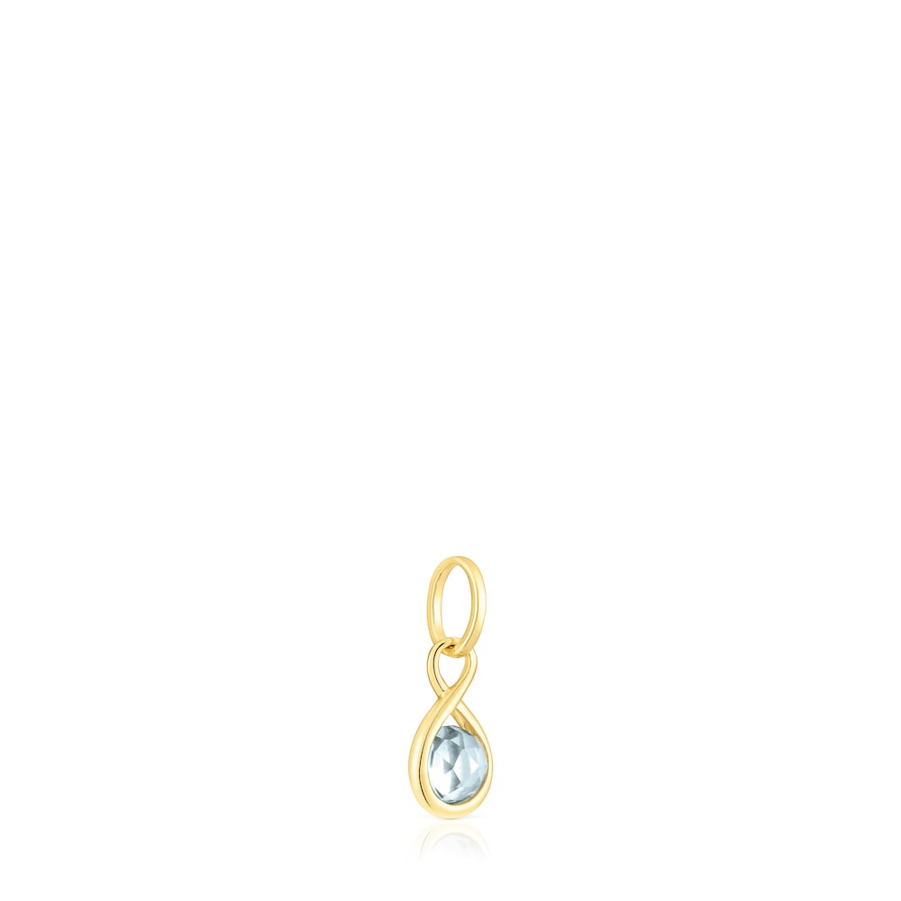 Silver vermeil Pendant with topaz Alma Motif image number 1