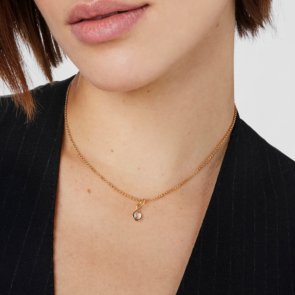 Silver vermeil Pendant with topaz Alma Motif image number 4
