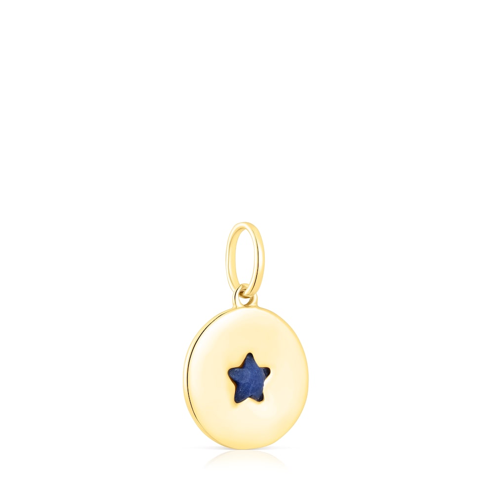 Silver vermeil Medallion pendant with sodalite star Aelita image number 1