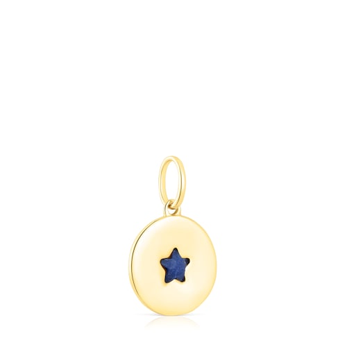 Silver vermeil Medallion pendant with sodalite star Aelita