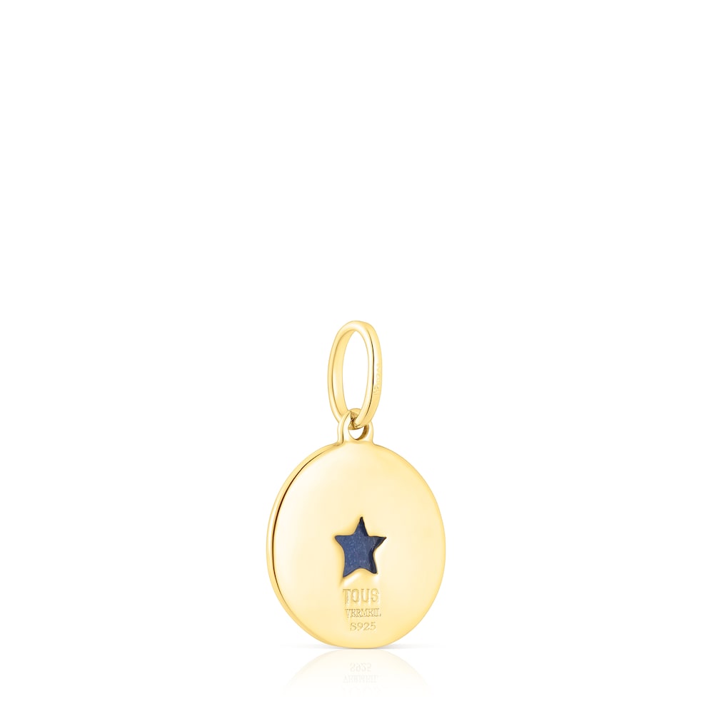Silver vermeil Medallion pendant with sodalite star Aelita image number 2
