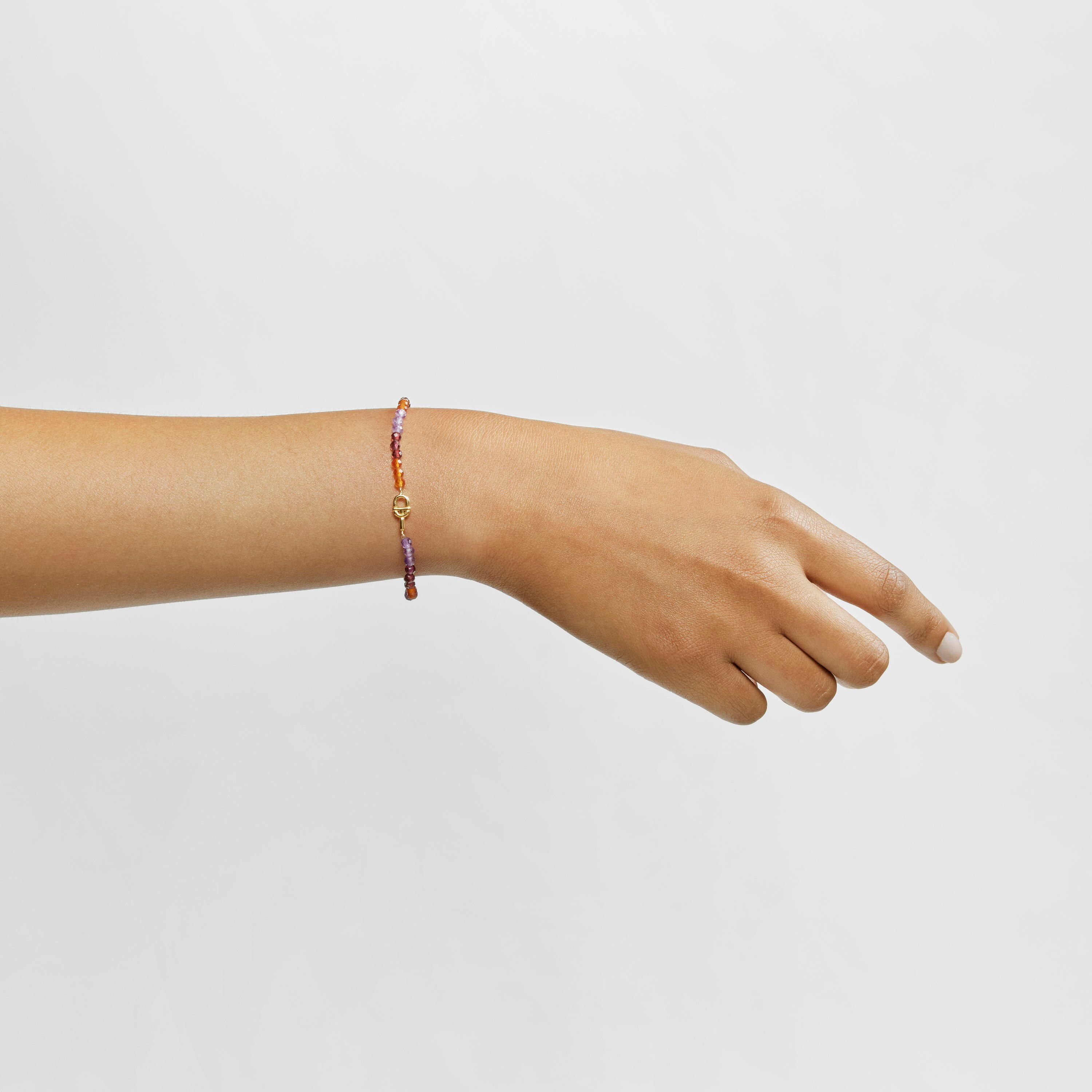 18K solid gold TOUS MANIFESTO Elastic bracelet with gemstones