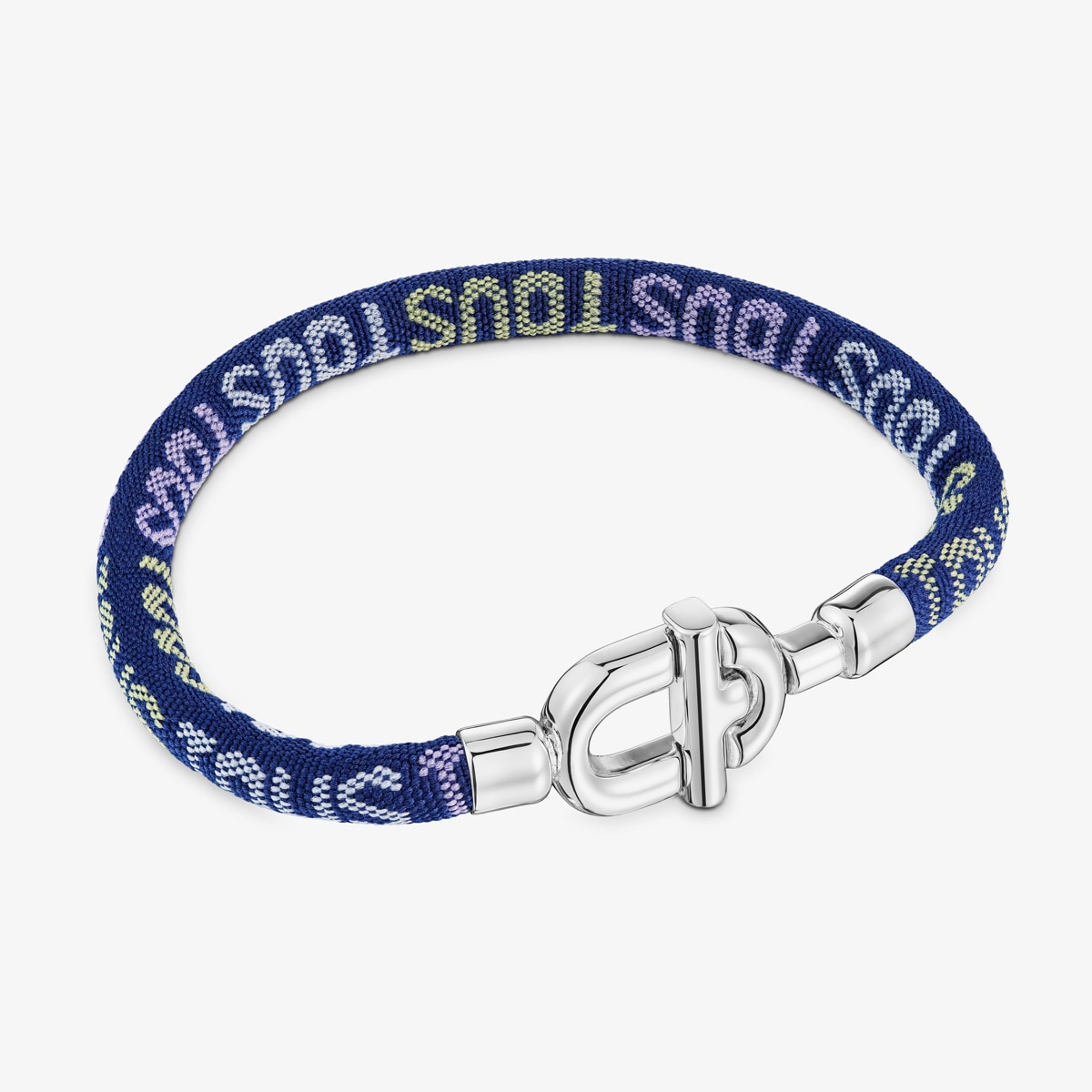 Tous - Pulsera De Plata Y Cordón Tous Manifesto - Azul