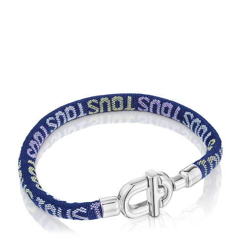 Pulsera de plata y cordón TOUS MANIFESTO
