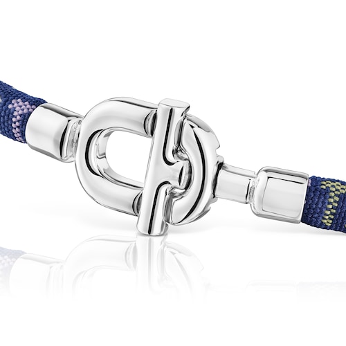 Pulsera de plata y cordón TOUS MANIFESTO