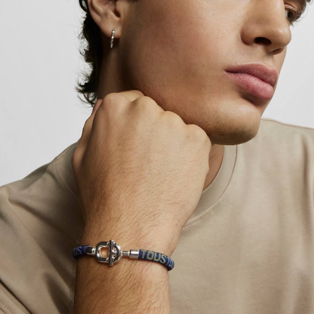 Pulsera de plata y cordón TOUS MANIFESTO Pulsera de plata y cordón TOUS MANIFESTO