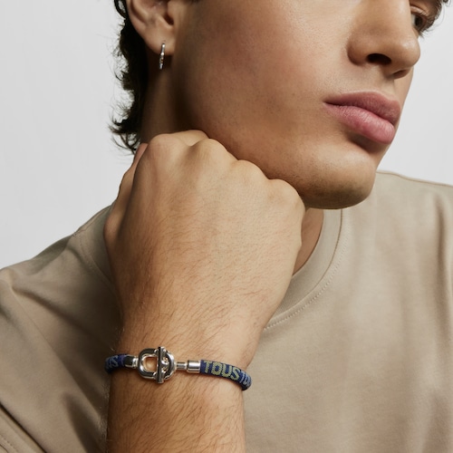 Pulsera de plata y cordón TOUS MANIFESTO