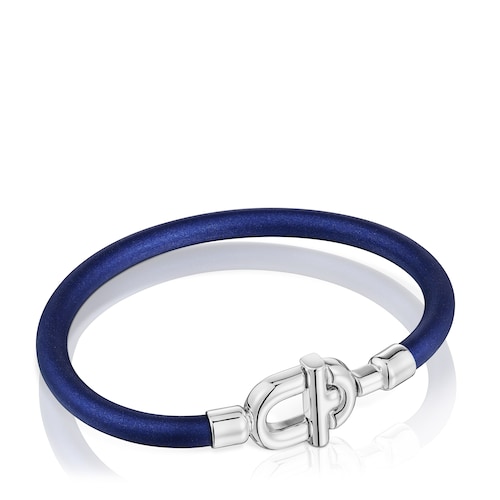 Pulsera de color azul con cierre de plata TOUS MANIFESTO