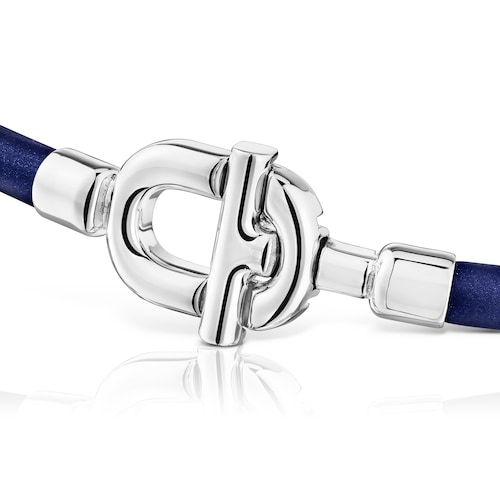 Pulsera de color azul con cierre de plata TOUS MANIFESTO