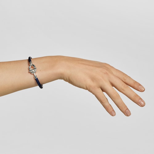 Pulsera de color azul con cierre de plata TOUS MANIFESTO
