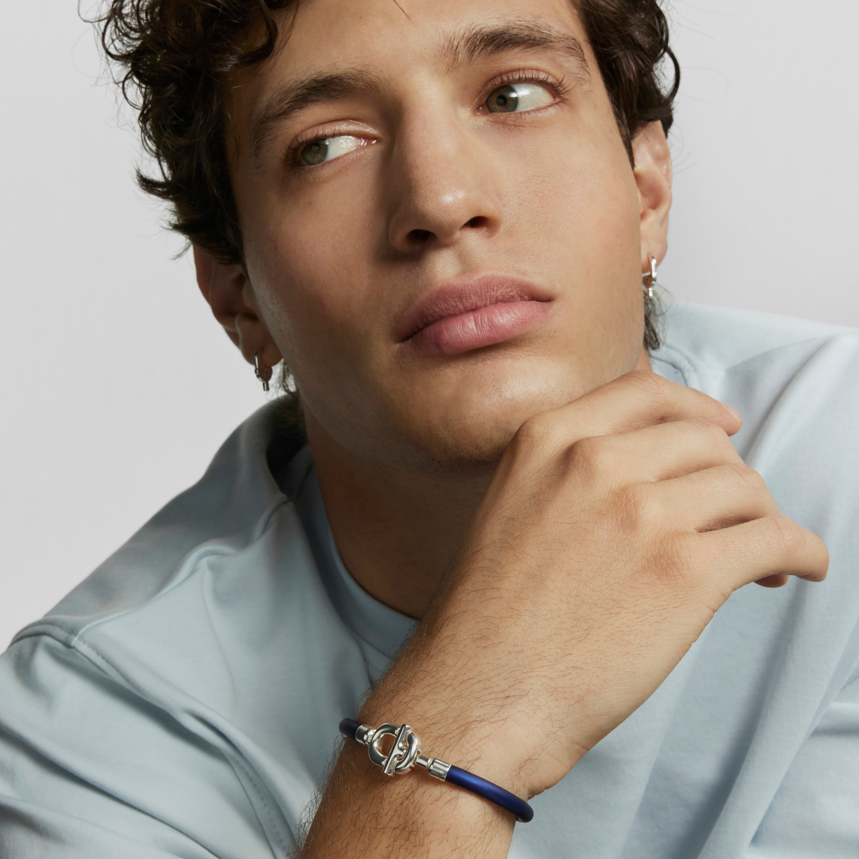 TOUS MANIFESTO Bracelet in silver with nylon