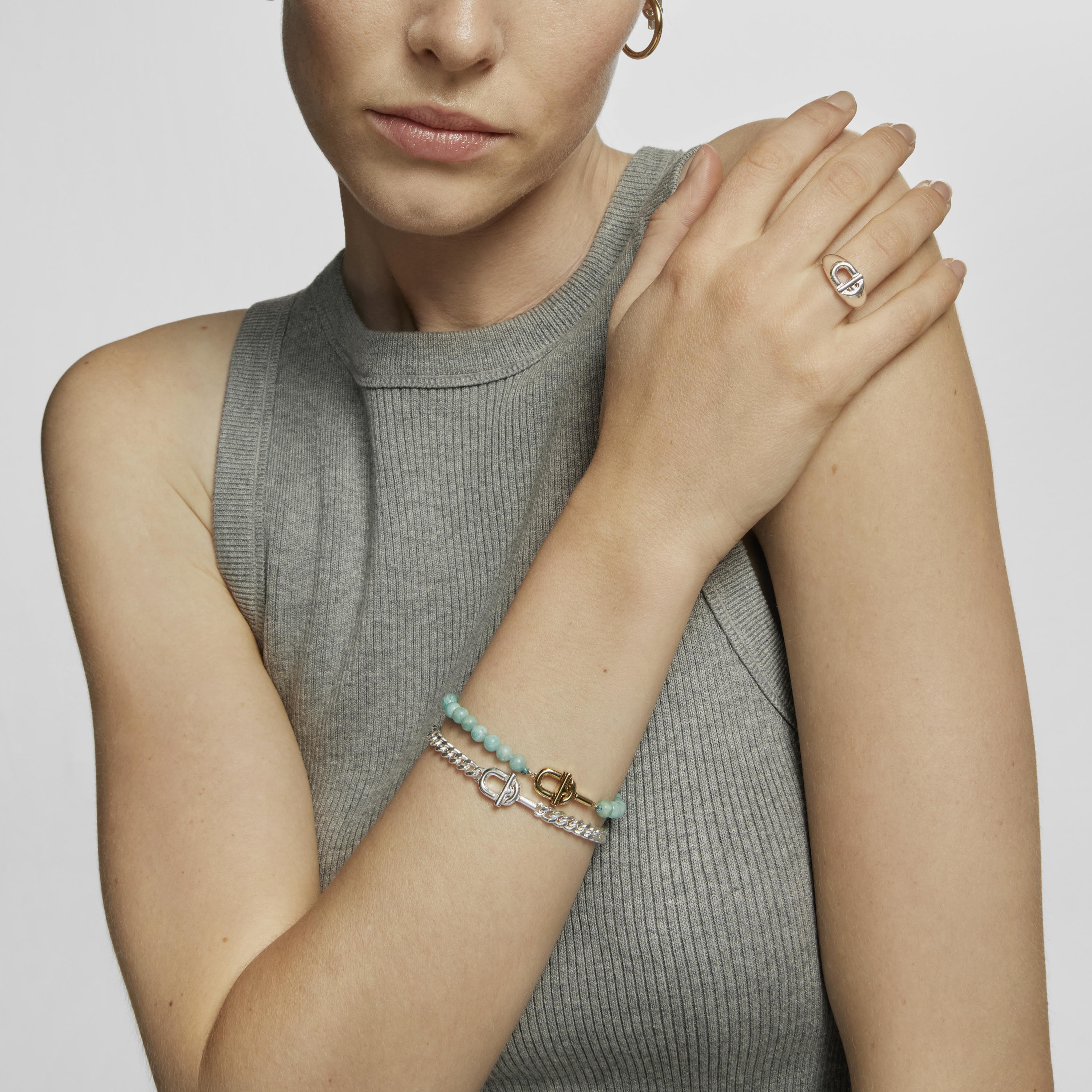 TOUS MANIFESTO curb chain Bracelet in silver