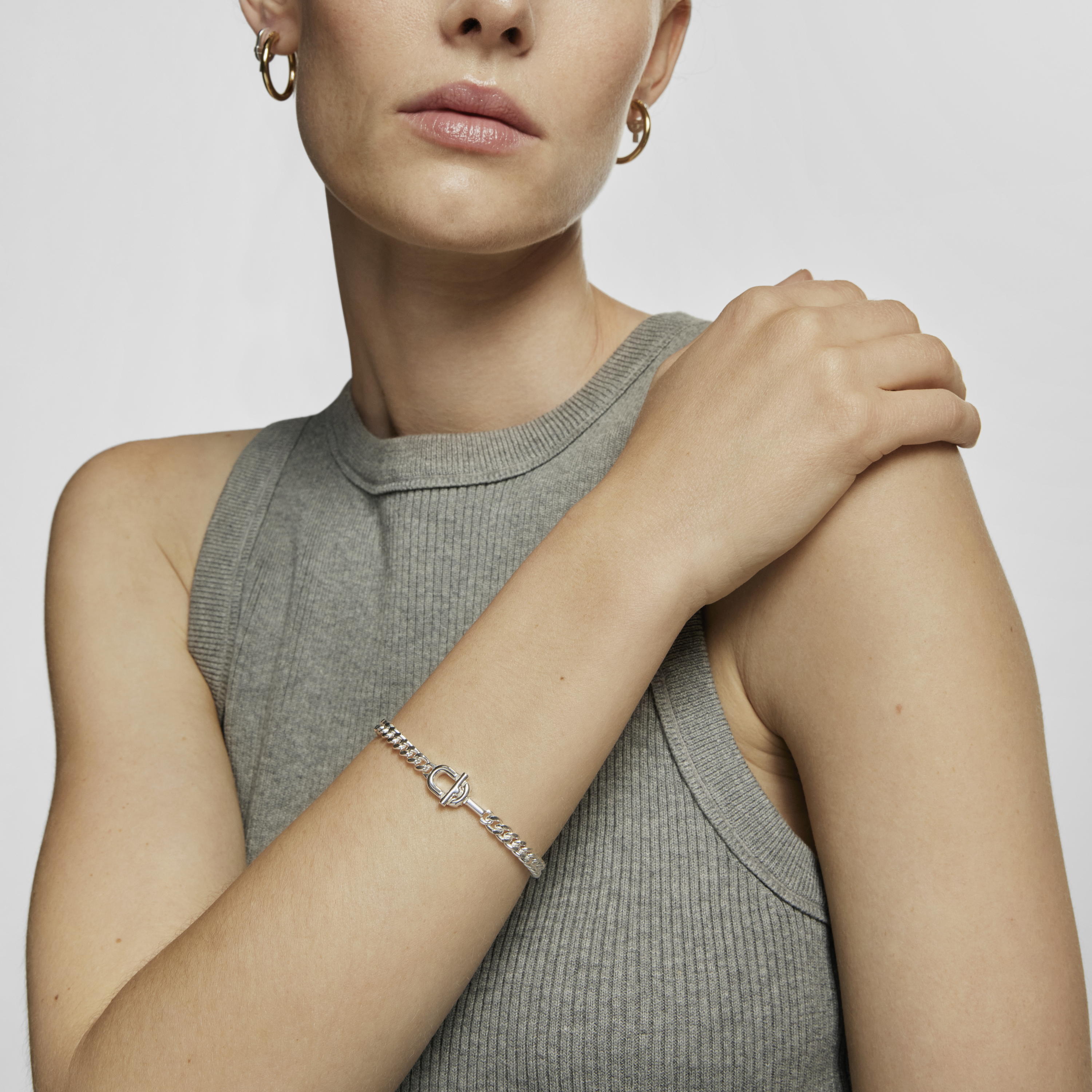 TOUS MANIFESTO curb chain Bracelet in silver