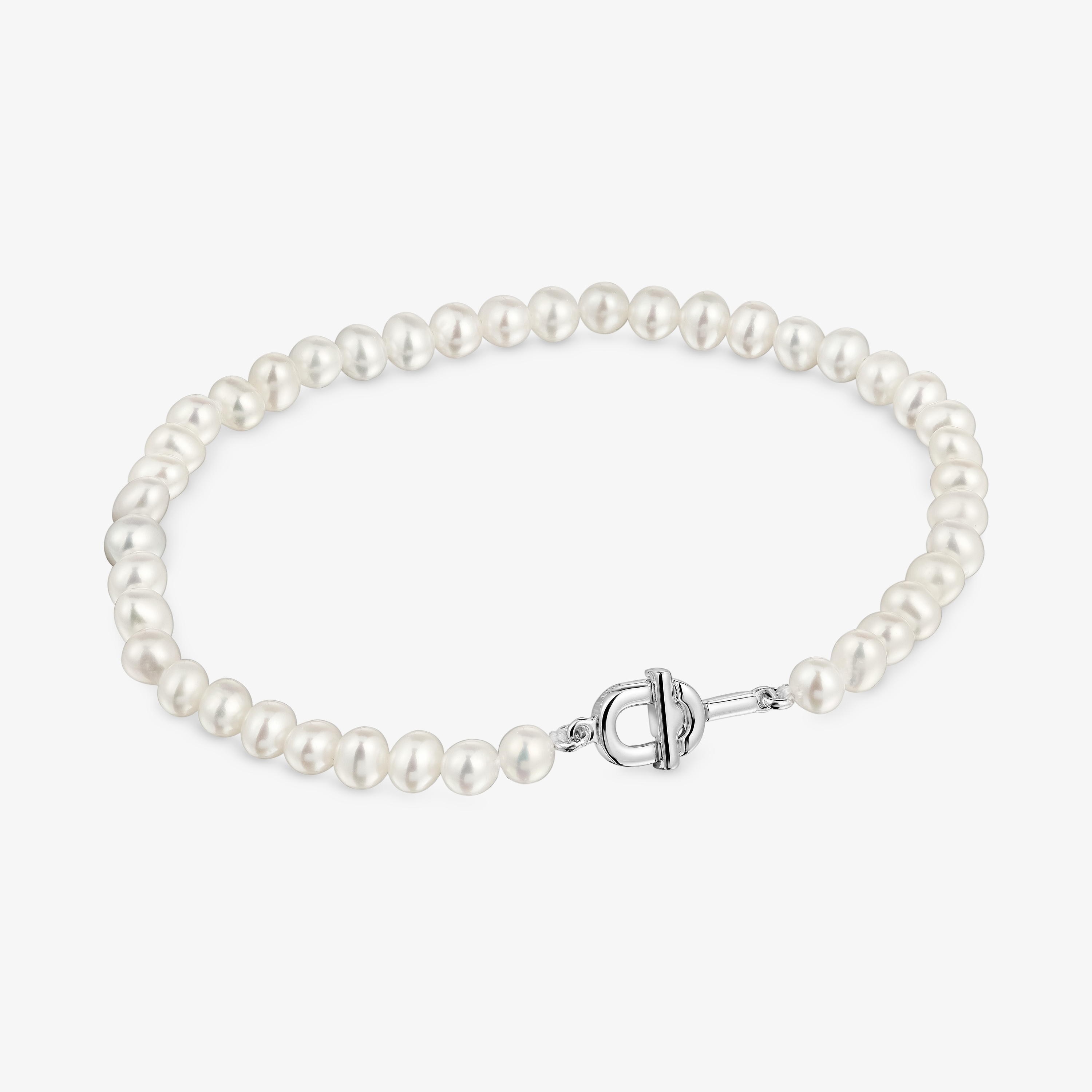 Silver Bracelet with cultured pearls TOUS MANIFESTO