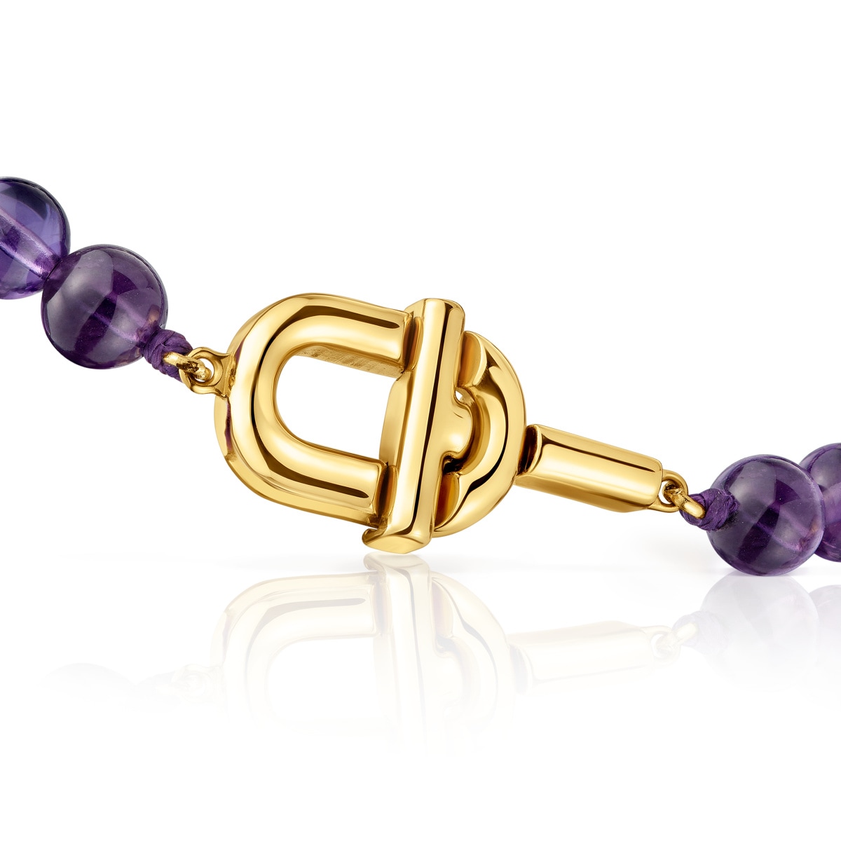 TOUS MANIFESTO Bracelet with 18kt gold plating over silver with amethyst