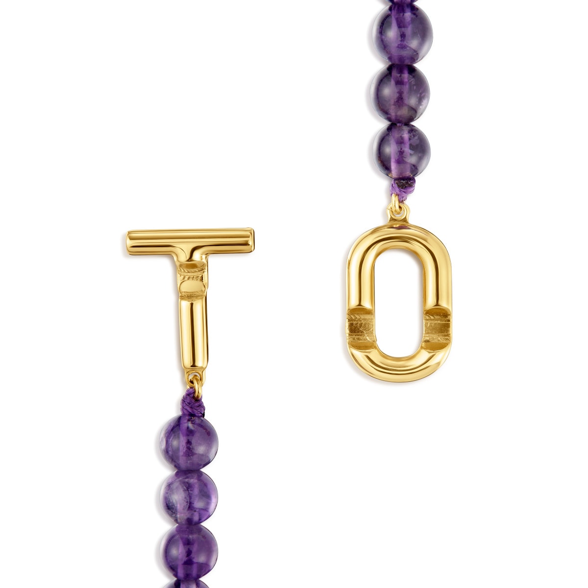 TOUS MANIFESTO Bracelet with 18kt gold plating over silver with amethyst