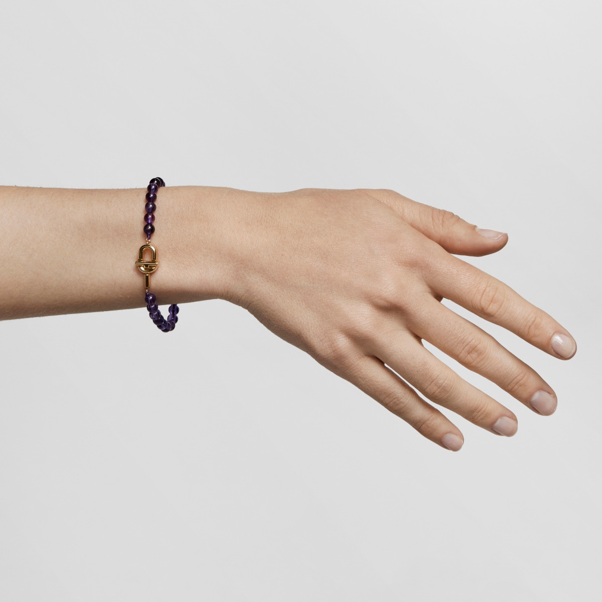 TOUS MANIFESTO Bracelet with 18kt gold plating over silver with amethyst