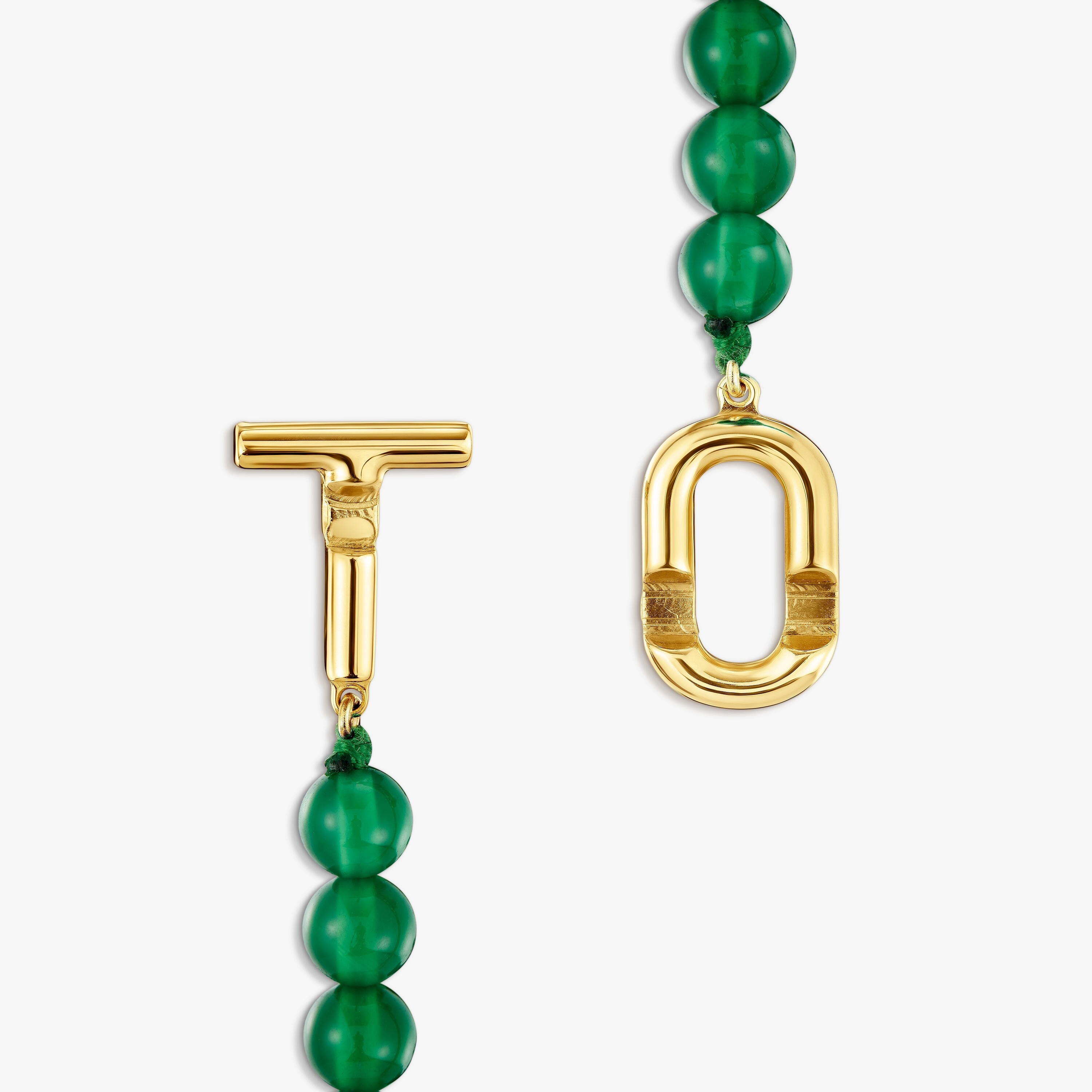 TOUS MANIFESTO Bracelet with 18K gold vermeil with trated chalcedony