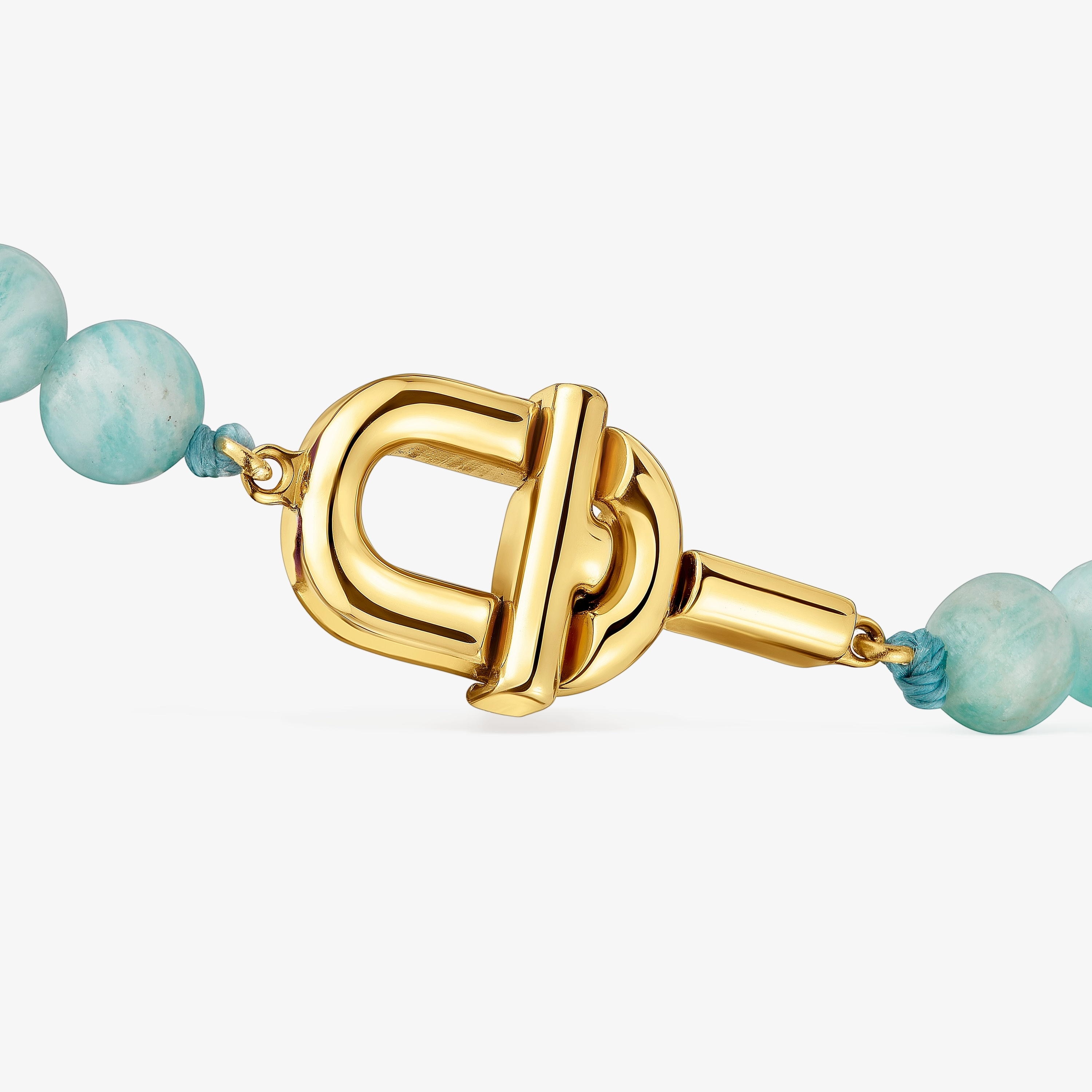 TOUS MANIFESTO Bracelet with 18K gold vermeil with amazonite