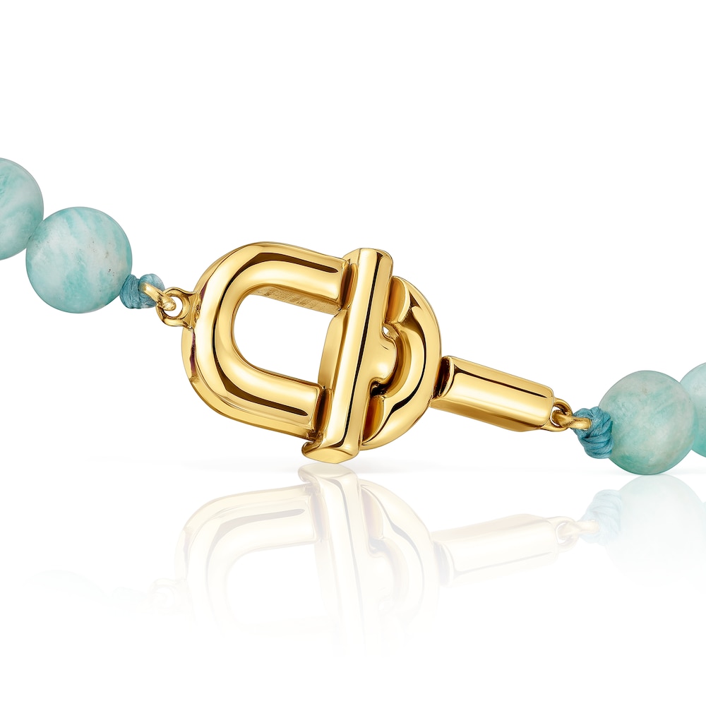 TOUS MANIFESTO Bracelet with 18kt gold plating over silver with amazonite