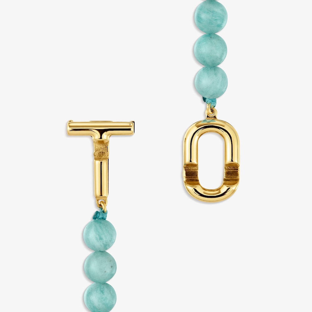 TOUS MANIFESTO Bracelet with 18K gold vermeil with amazonite