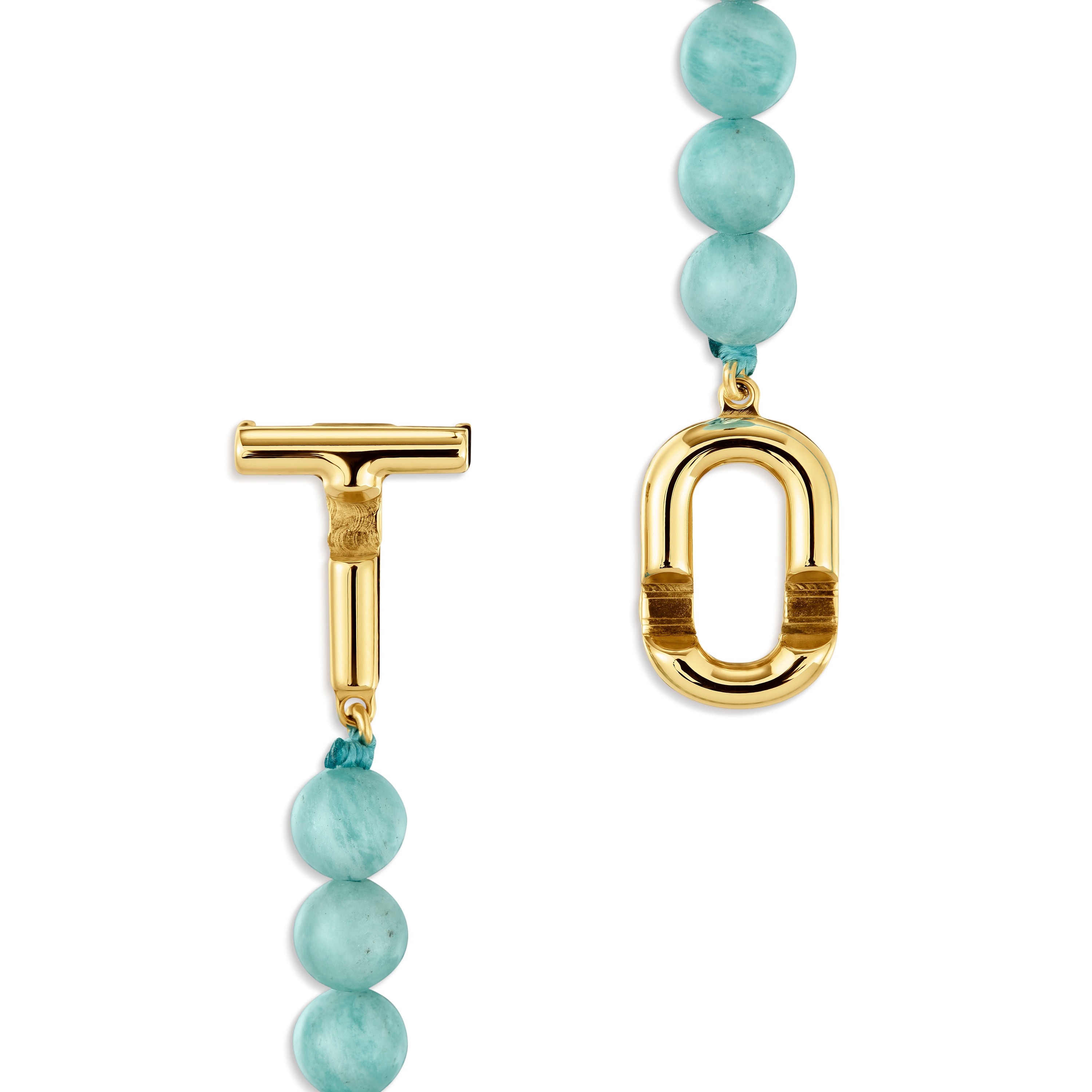 TOUS MANIFESTO Bracelet with 18kt gold plating over silver with amazonite