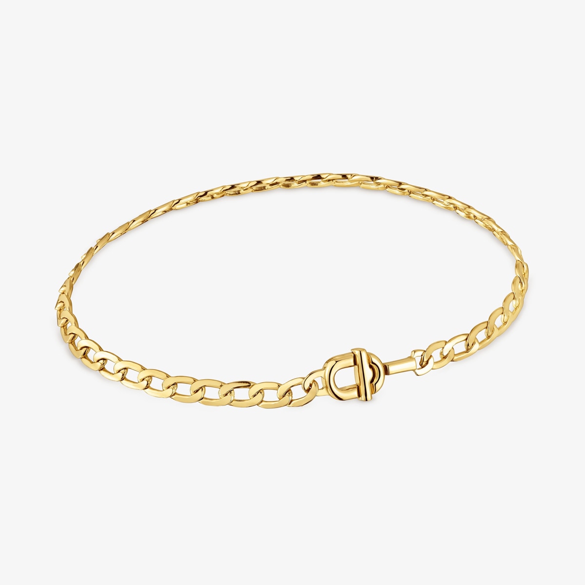 Panzerketten-Armband Manifesto Aus 18 Kt Vergoldetem Silber