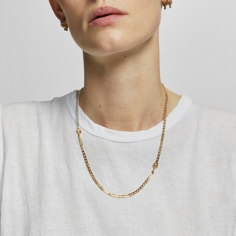 Bracciale a catena groumette con placcatura in oro 18&nbsp;kt su argento TOUS MANIFESTO