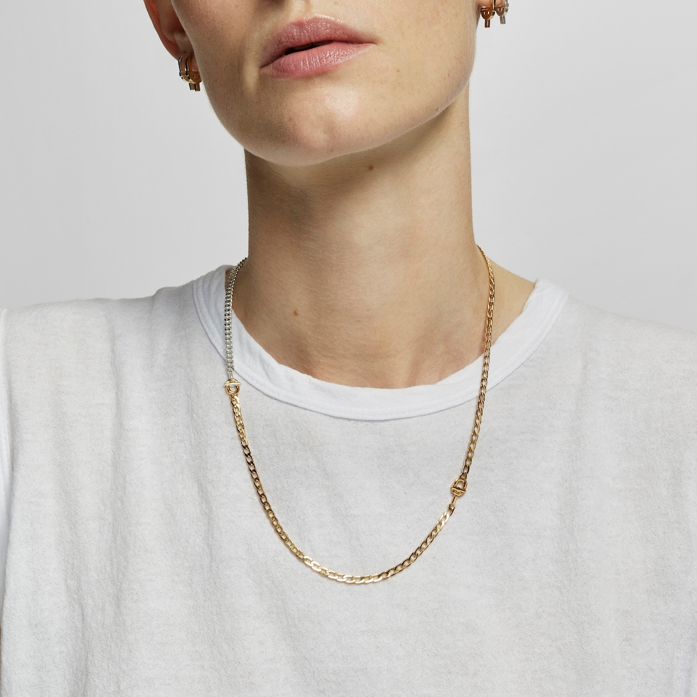 TOUS MANIFESTO curb chain Bracelet with 18kt gold plating over silver