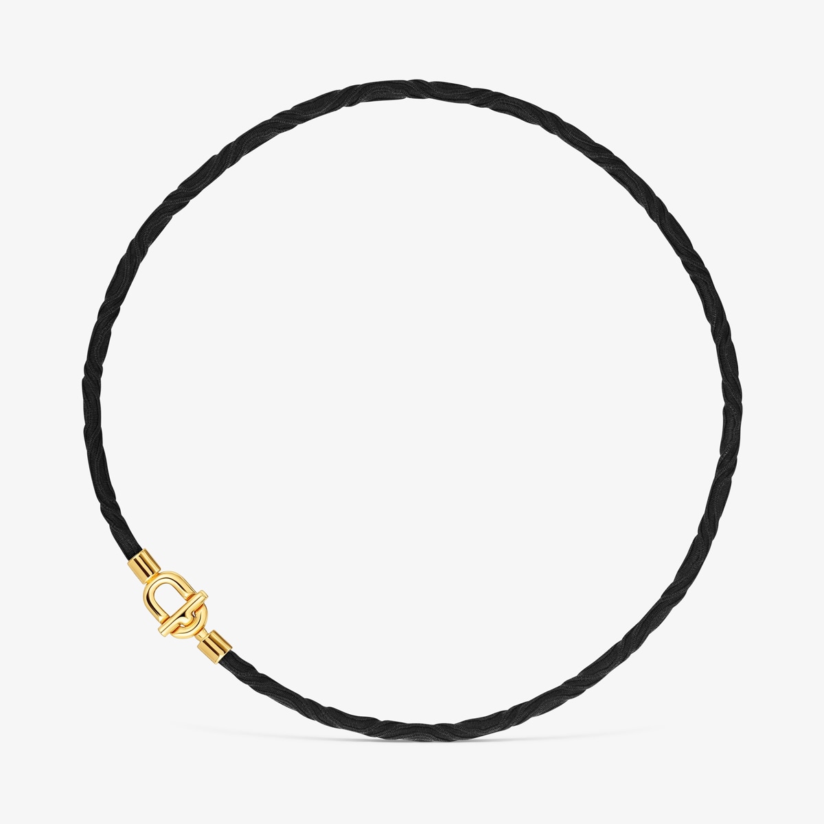 Tous - Collar Elástico Con Baño De Oro 18 Kt Sobre Plata Y Cordón Negro Tous Manifesto - Negro