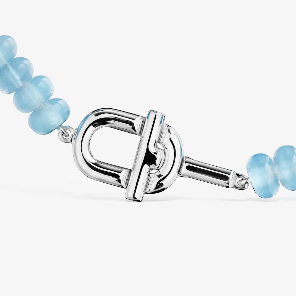 Pulsera de plata y calcedonia tratada azul TOUS MANIFESTO