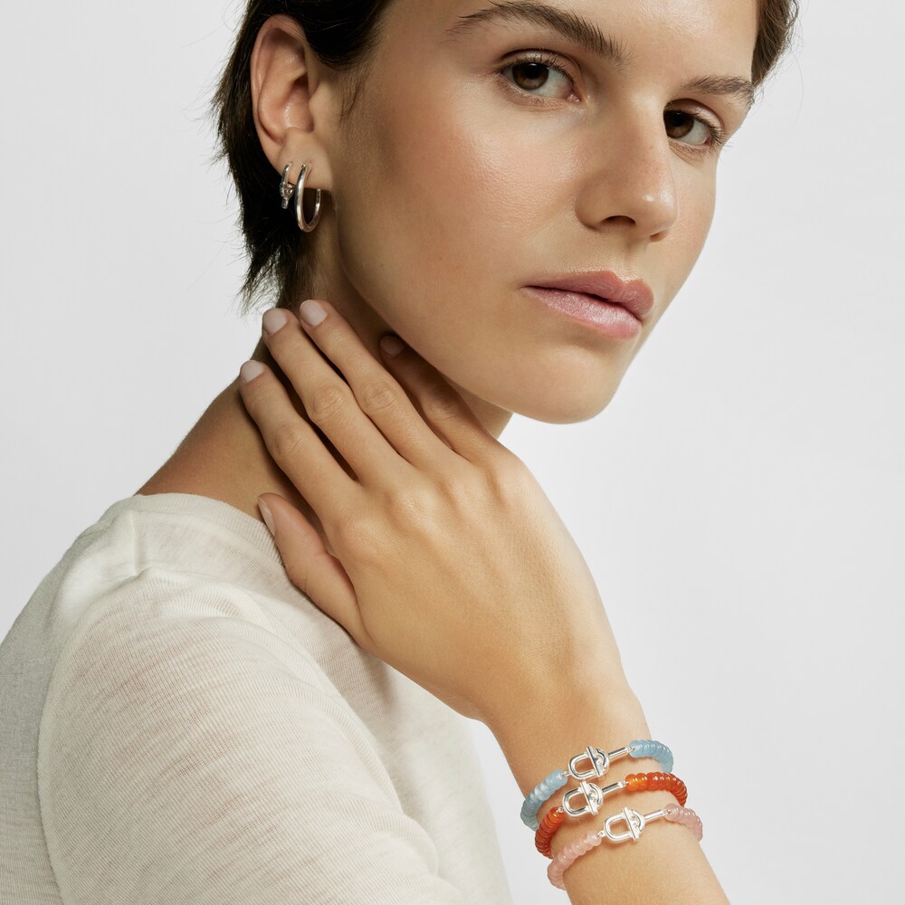 Pulsera de plata y calcedonia tratada azul TOUS MANIFESTO