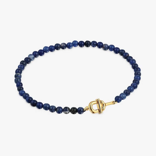 Pulsera con ba&ntilde;o de oro 18 kt sobre plata y sodalita TOUS MANIFESTO