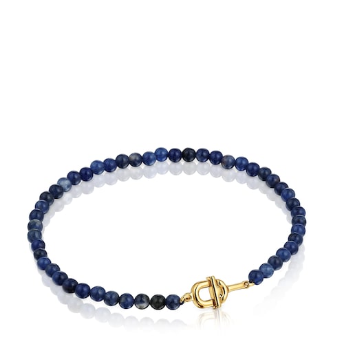 Pulsera con baño de oro 18 kt sobre plata y sodalita TOUS MANIFESTO