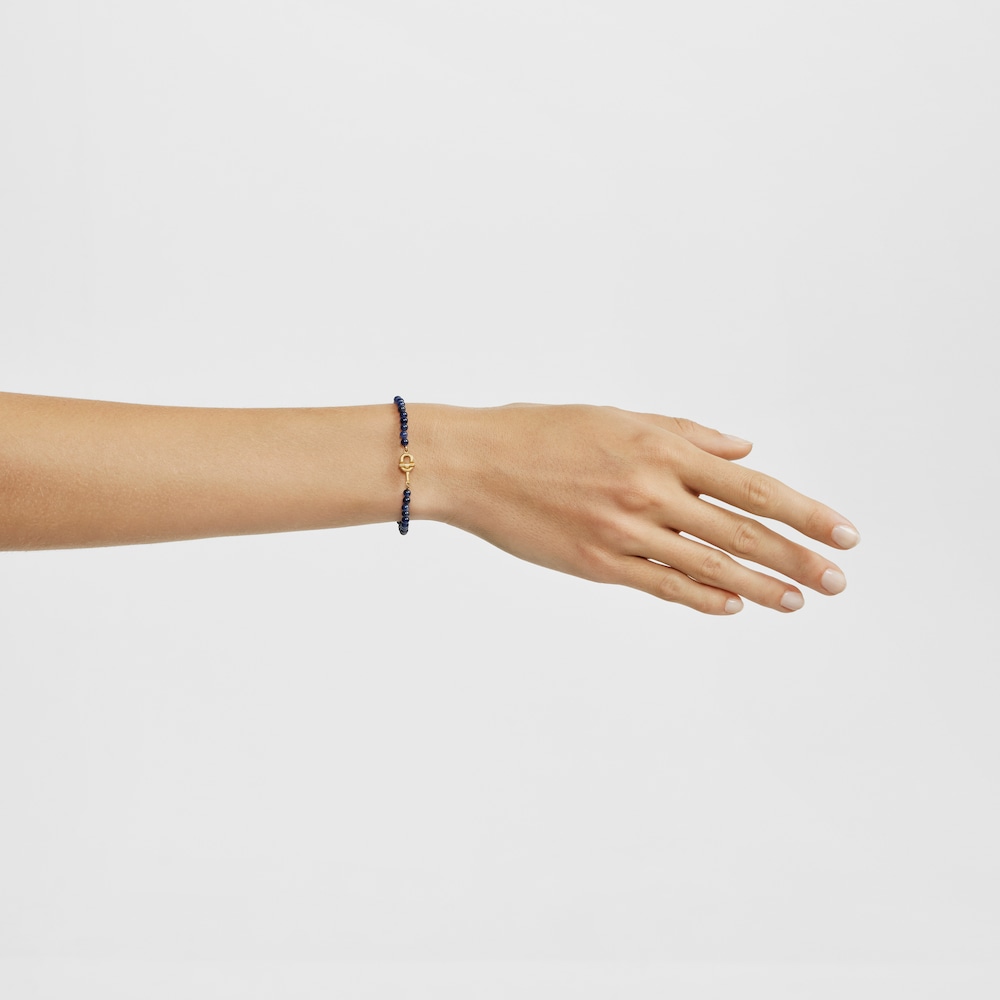 Pulsera con ba&ntilde;o de oro 18 kt sobre plata y sodalita TOUS MANIFESTO