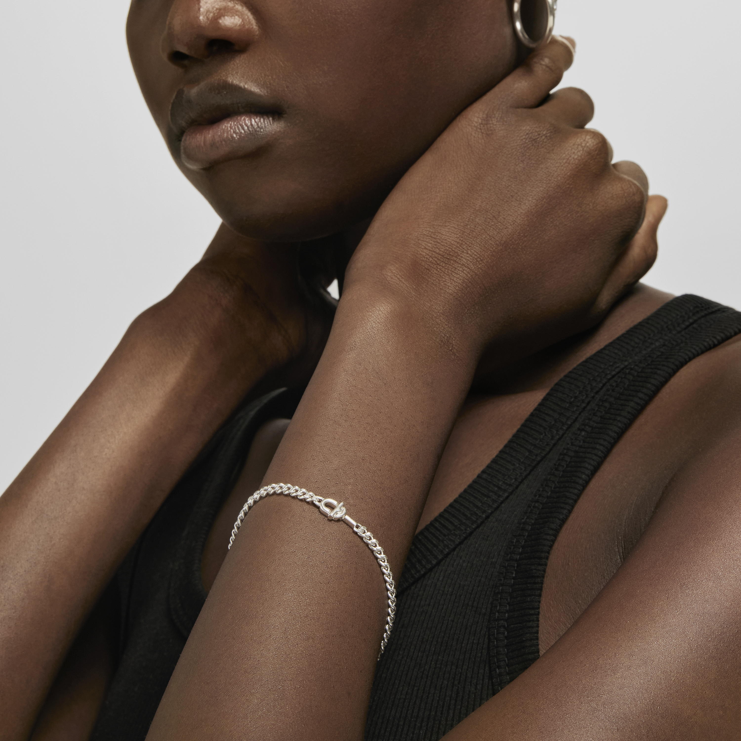 TOUS MANIFESTO curb chain Bracelet in silver