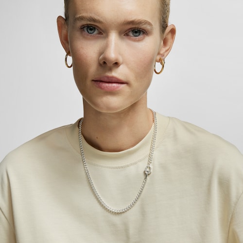 Large TOUS MANIFESTO curb chain Choker in silver