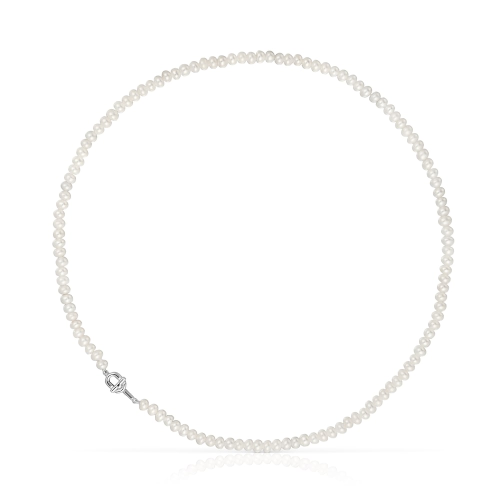 Silver Necklace with cultured pearls TOUS MANIFESTO
