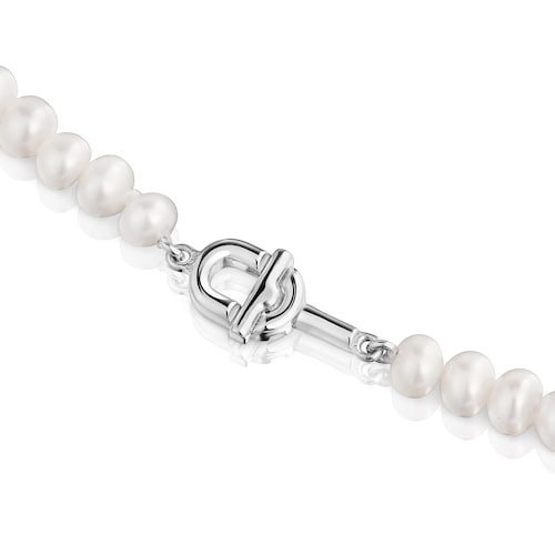 Silver Necklace with cultured pearls TOUS MANIFESTO