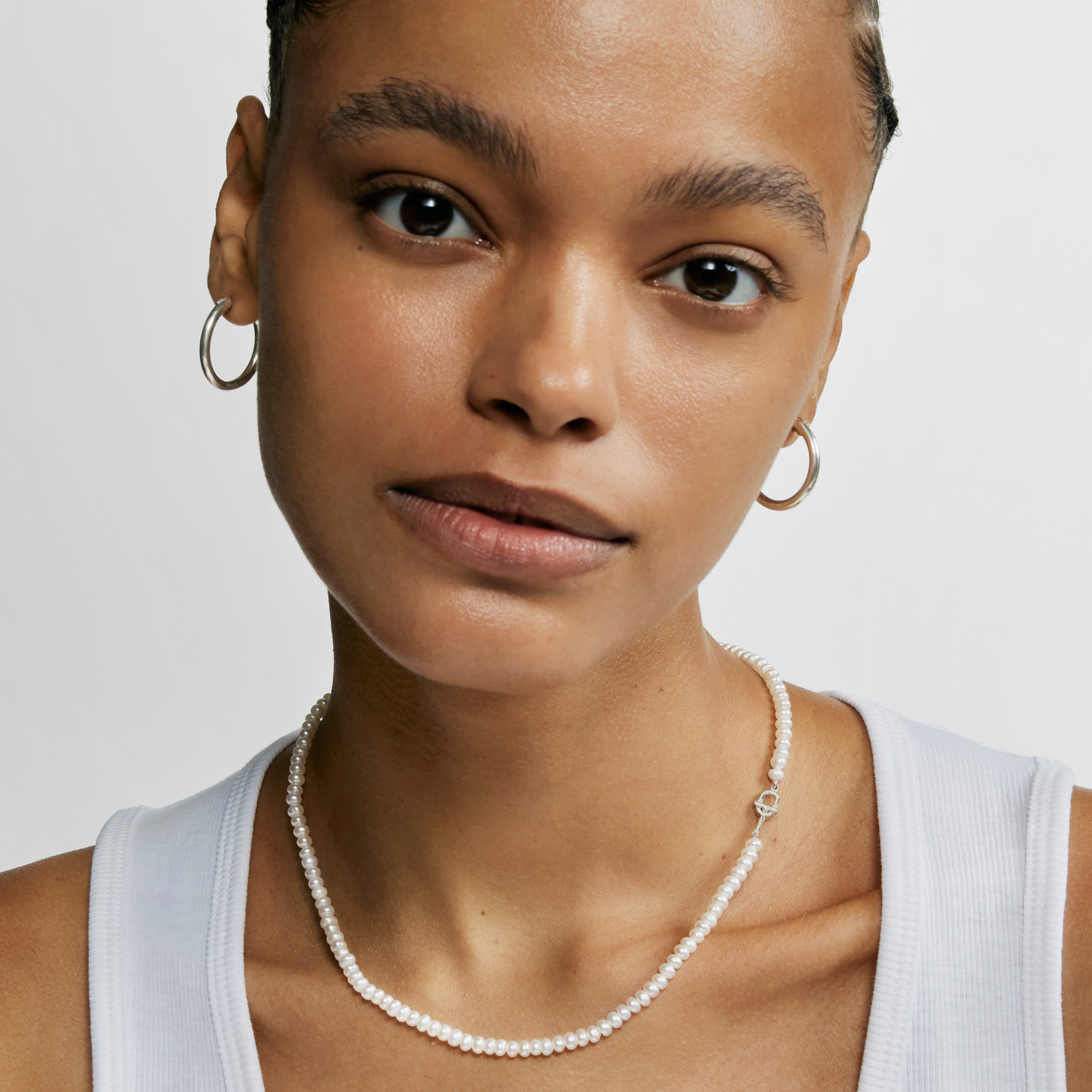 Silver Necklace with cultured pearls TOUS MANIFESTO