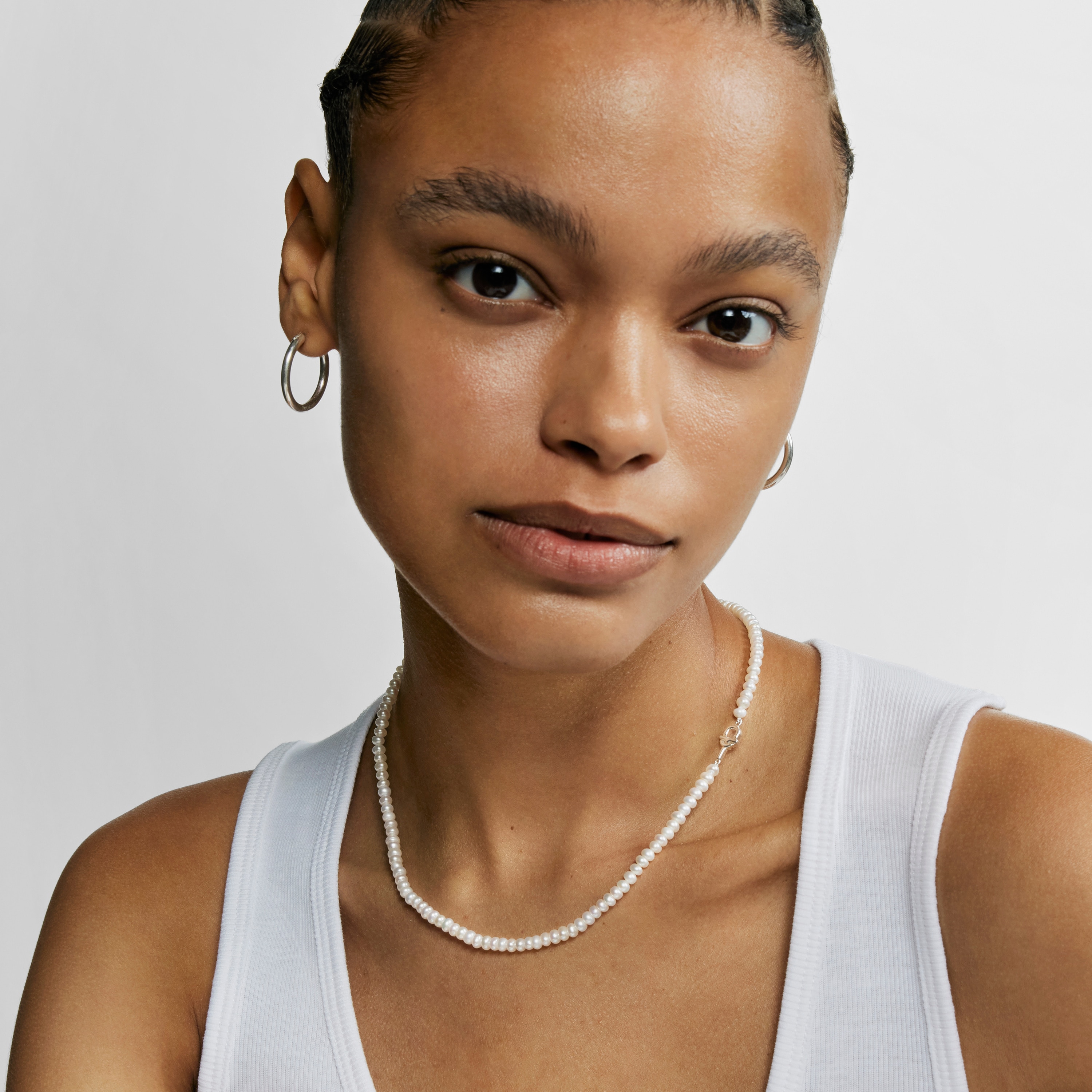 Silver Necklace with cultured pearls TOUS MANIFESTO