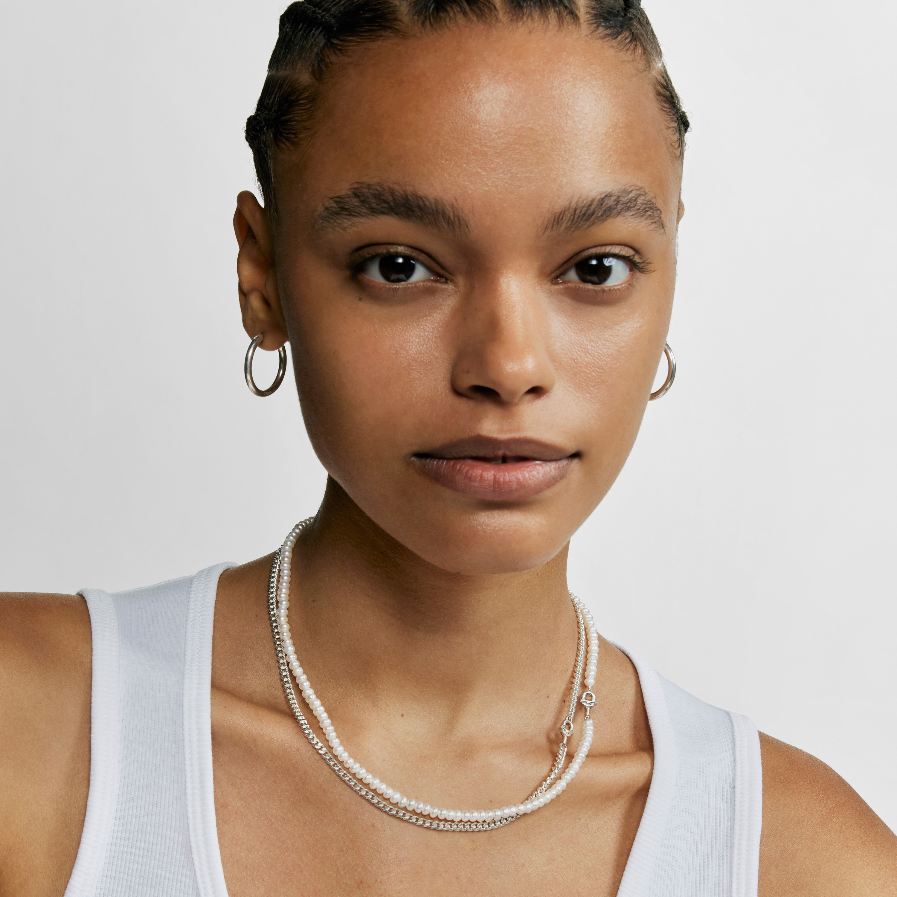 Silver Necklace with cultured pearls TOUS MANIFESTO