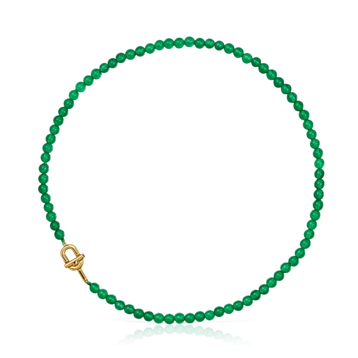TOUS MANIFESTO Necklace with 18kt gold plating over silver with trated chalcedony