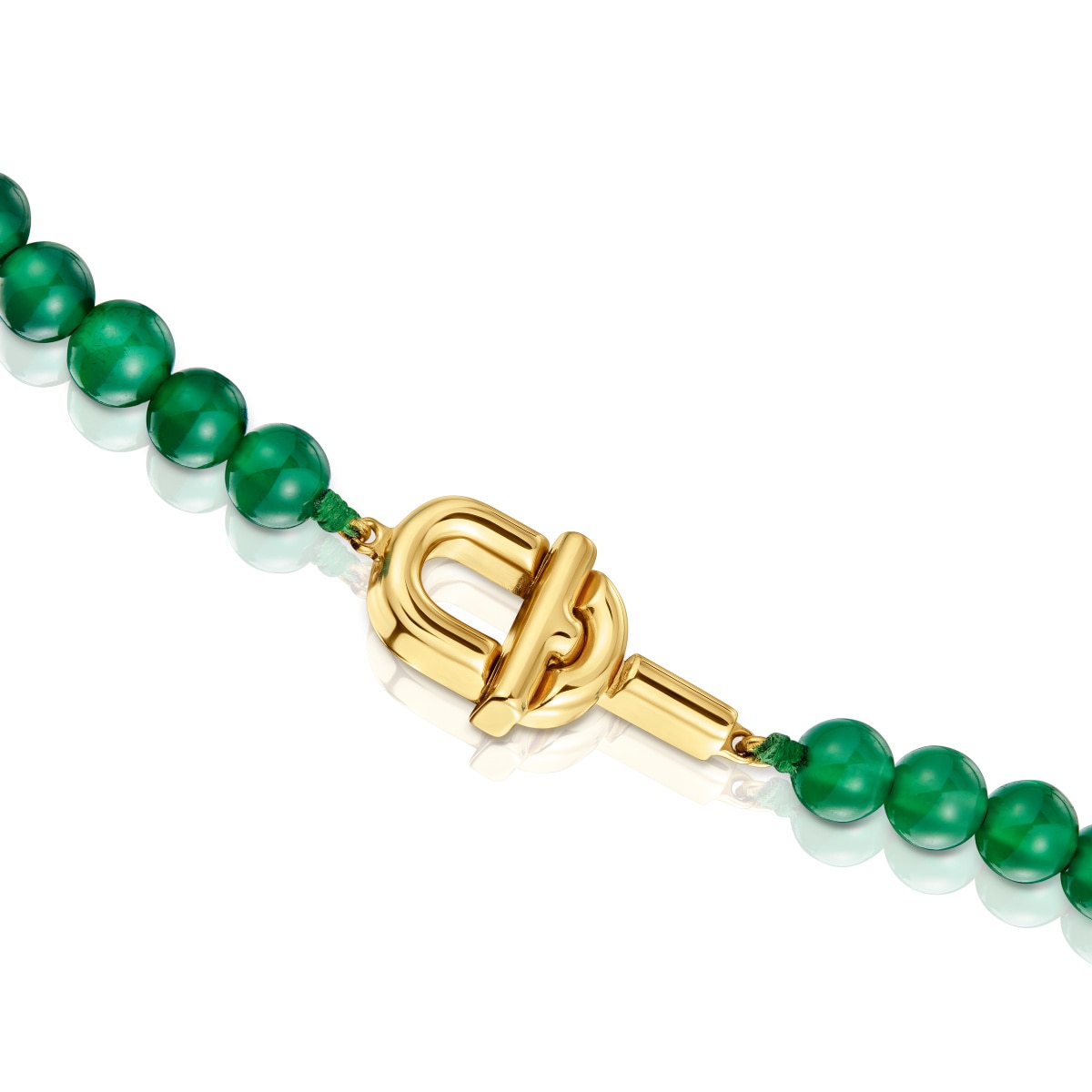 TOUS MANIFESTO Necklace with 18kt gold plating over silver with trated chalcedony