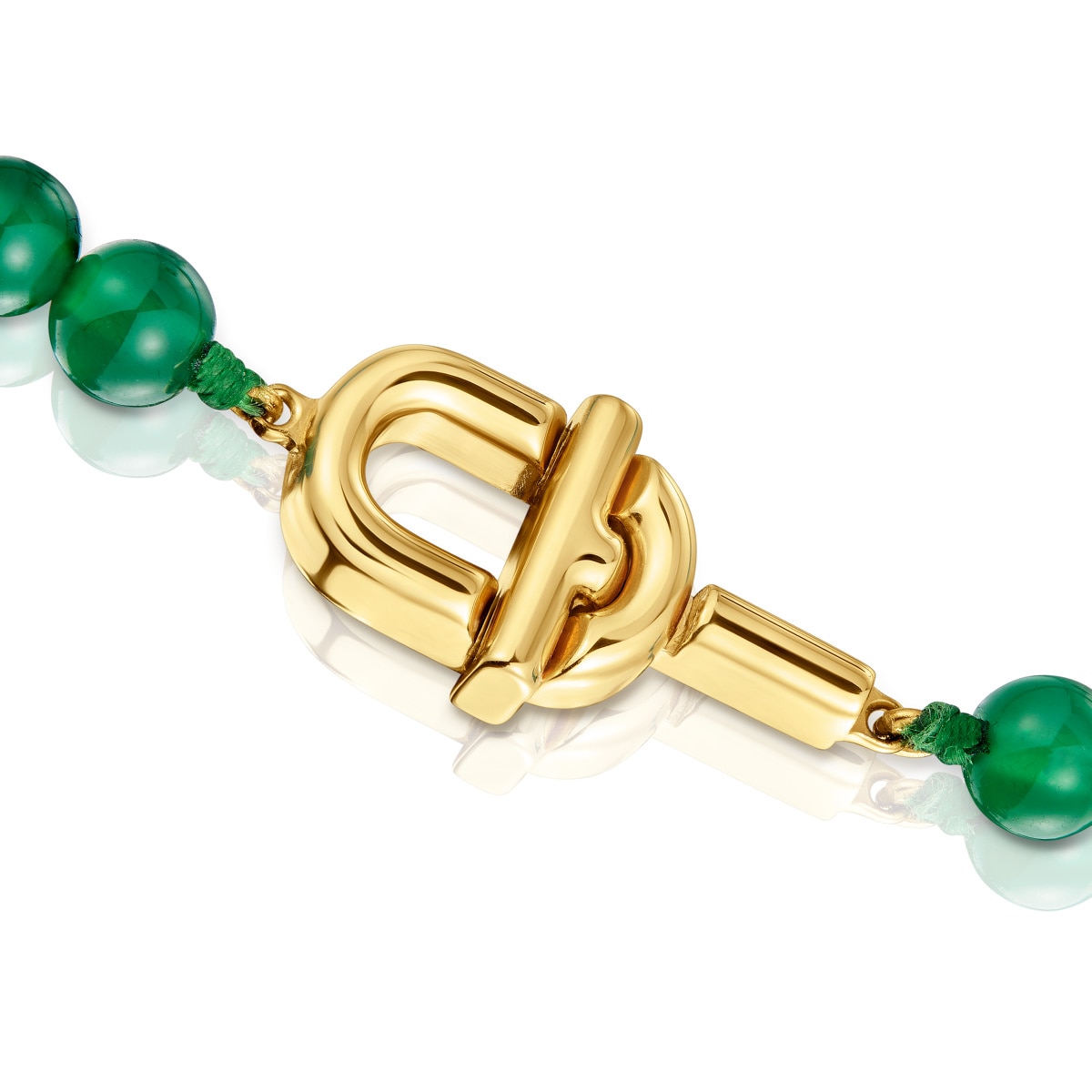 TOUS MANIFESTO Necklace with 18kt gold plating over silver with trated chalcedony