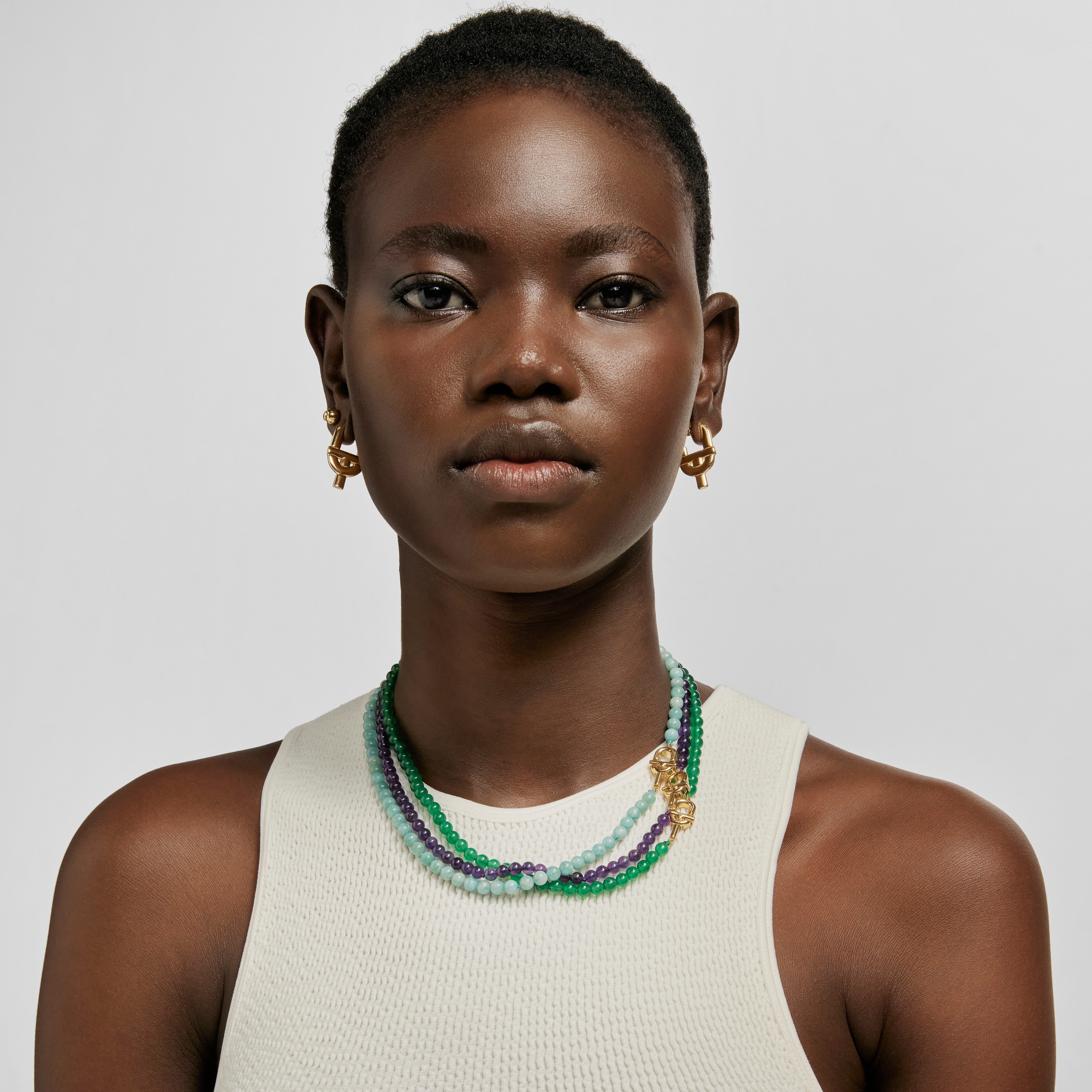 TOUS MANIFESTO Necklace with 18K gold vermeil with trated chalcedony