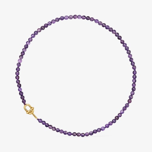 Collar con ba&ntilde;o de oro 18 kt sobre plata y amatistas TOUS MANIFESTO