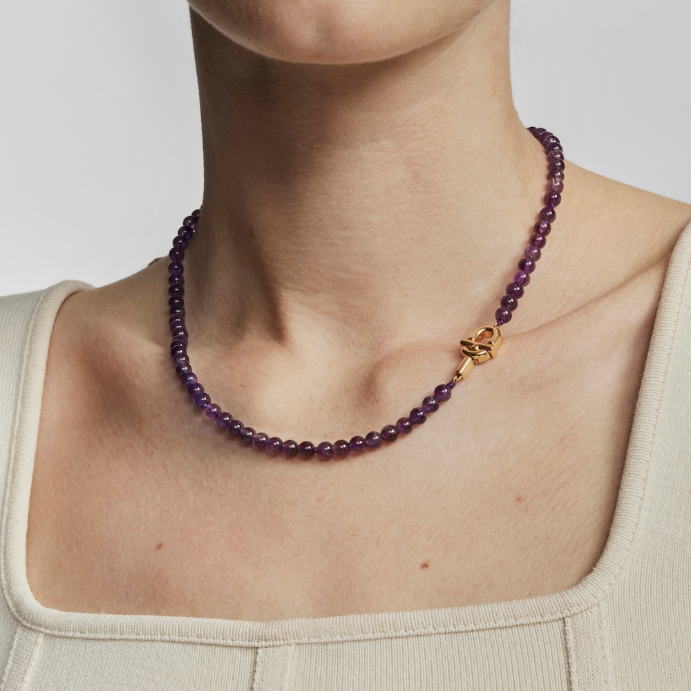 Collar con baño de oro 18 kt sobre plata y amatistas TOUS MANIFESTO image number 4
