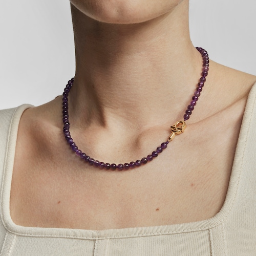 TOUS MANIFESTO Necklace with 18kt gold plating over silver with amethyst