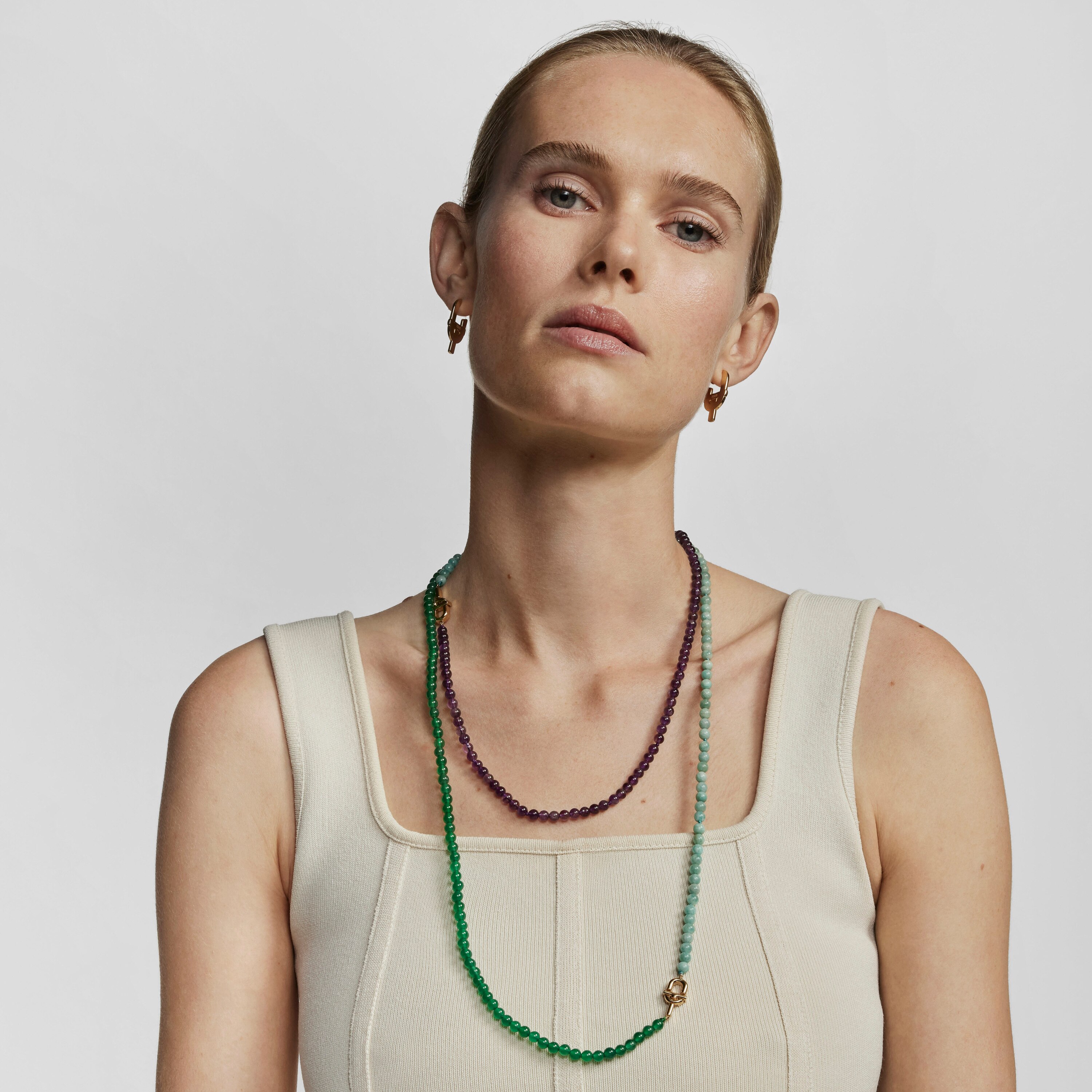 TOUS MANIFESTO Necklace with 18kt gold plating over silver with amethyst